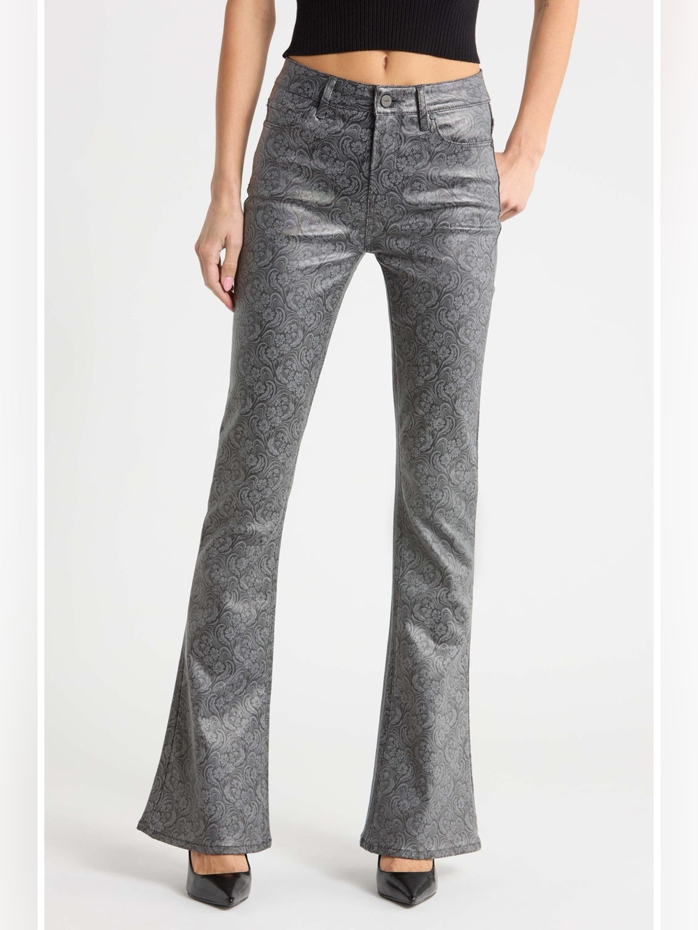 Paige High Rise Lou Lou Flare Leg Jean. Size 26 Women #548